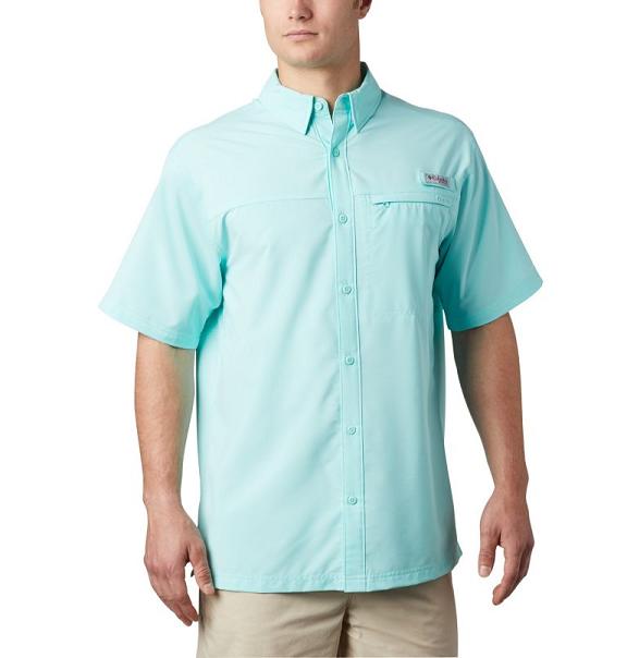 Columbia PFG Grander Marlin Shirts Green For Men's NZ94716 New Zealand